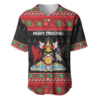 Trinidad And Tobago Christmas Baseball Jersey Merry Xmas Coat Of Arms - Wonder Print Shop
