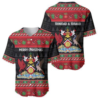 Trinidad And Tobago Christmas Baseball Jersey Merry Xmas Coat Of Arms - Wonder Print Shop