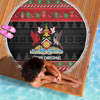 Trinidad And Tobago Christmas Beach Blanket Merry Xmas Coat Of Arms - Wonder Print Shop