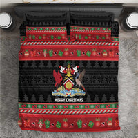 Trinidad And Tobago Christmas Bedding Set Merry Xmas Coat Of Arms - Wonder Print Shop