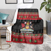 Trinidad And Tobago Christmas Blanket Merry Xmas Coat Of Arms - Wonder Print Shop