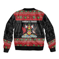 Trinidad And Tobago Christmas Bomber Jacket Merry Xmas Coat Of Arms - Wonder Print Shop