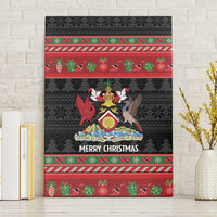 Trinidad And Tobago Christmas Canvas Wall Art Merry Xmas Coat Of Arms - Wonder Print Shop