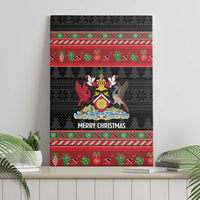Trinidad And Tobago Christmas Canvas Wall Art Merry Xmas Coat Of Arms - Wonder Print Shop