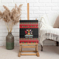 Trinidad And Tobago Christmas Canvas Wall Art Merry Xmas Coat Of Arms - Wonder Print Shop
