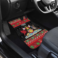 Trinidad And Tobago Christmas Car Mats Merry Xmas Coat Of Arms - Wonder Print Shop