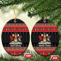 Trinidad And Tobago Christmas Ceramic Ornament Merry Xmas Coat Of Arms - Wonder Print Shop
