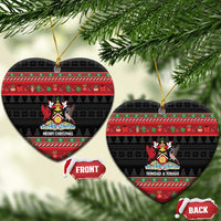 Trinidad And Tobago Christmas Ceramic Ornament Merry Xmas Coat Of Arms - Wonder Print Shop