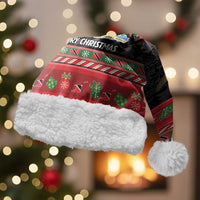 Trinidad And Tobago Christmas Santa Hat Merry Xmas Coat Of Arms - Wonder Print Shop
