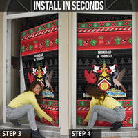 Trinidad And Tobago Christmas Door Cover Merry Xmas Coat Of Arms - Wonder Print Shop