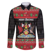 Trinidad And Tobago Christmas Family Matching Puletasi and Hawaiian Shirt Merry Xmas Coat Of Arms - Wonder Print Shop