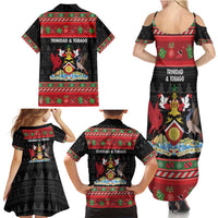 Trinidad And Tobago Christmas Family Matching Summer Maxi Dress and Hawaiian Shirt Merry Xmas Coat Of Arms - Wonder Print Shop