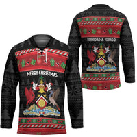 Trinidad And Tobago Christmas Hockey Jersey Merry Xmas Coat Of Arms - Wonder Print Shop