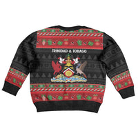Trinidad And Tobago Christmas Kid Ugly Christmas Sweater Merry Xmas Coat Of Arms - Wonder Print Shop
