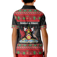 Trinidad And Tobago Christmas Kid Polo Shirt Merry Xmas Coat Of Arms - Wonder Print Shop