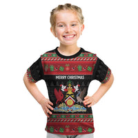 Trinidad And Tobago Christmas Kid T Shirt Merry Xmas Coat Of Arms - Wonder Print Shop