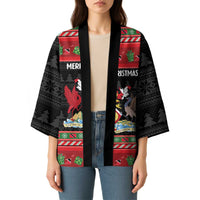 Trinidad And Tobago Christmas Kimono Merry Xmas Coat Of Arms - Wonder Print Shop