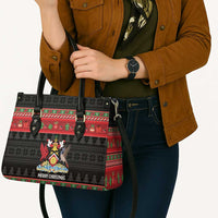 Trinidad And Tobago Christmas Leather Bag Merry Xmas Coat Of Arms - Wonder Print Shop