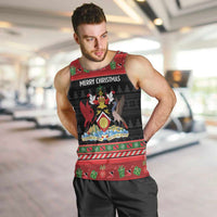 Trinidad And Tobago Christmas Men Tank Top Merry Xmas Coat Of Arms - Wonder Print Shop
