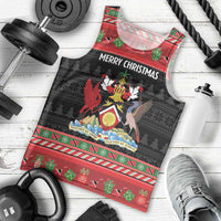 Trinidad And Tobago Christmas Men Tank Top Merry Xmas Coat Of Arms - Wonder Print Shop