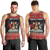 Trinidad And Tobago Christmas Men Tank Top Merry Xmas Coat Of Arms - Wonder Print Shop
