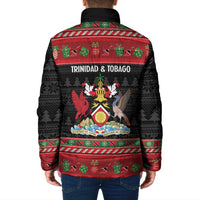Trinidad And Tobago Christmas Padded Jacket Merry Xmas Coat Of Arms - Wonder Print Shop