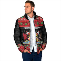 Trinidad And Tobago Christmas Padded Jacket Merry Xmas Coat Of Arms - Wonder Print Shop