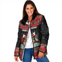 Trinidad And Tobago Christmas Padded Jacket Merry Xmas Coat Of Arms - Wonder Print Shop
