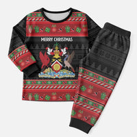 Trinidad And Tobago Christmas Pajama Set Merry Xmas Coat Of Arms - Wonder Print Shop