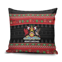 Trinidad And Tobago Christmas Pillow Cover Merry Xmas Coat Of Arms - Wonder Print Shop