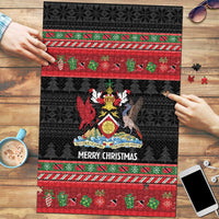 Trinidad And Tobago Christmas Puzzle Merry Xmas Coat Of Arms - Wonder Print Shop