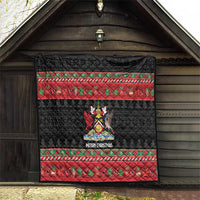 Trinidad And Tobago Christmas Quilt Merry Xmas Coat Of Arms - Wonder Print Shop