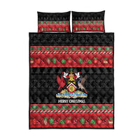 Trinidad And Tobago Christmas Quilt Bed Set Merry Xmas Coat Of Arms - Wonder Print Shop
