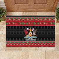 Trinidad And Tobago Christmas Rubber Doormat Merry Xmas Coat Of Arms - Wonder Print Shop