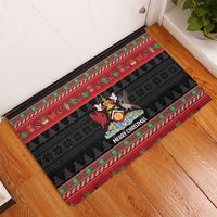 Trinidad And Tobago Christmas Rubber Doormat Merry Xmas Coat Of Arms - Wonder Print Shop