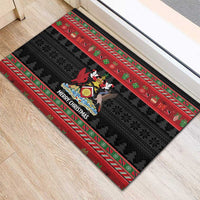 Trinidad And Tobago Christmas Rubber Doormat Merry Xmas Coat Of Arms - Wonder Print Shop