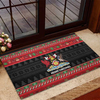 Trinidad And Tobago Christmas Rubber Doormat Merry Xmas Coat Of Arms - Wonder Print Shop