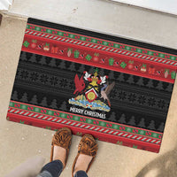Trinidad And Tobago Christmas Rubber Doormat Merry Xmas Coat Of Arms - Wonder Print Shop