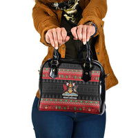 Trinidad And Tobago Christmas Shoulder Handbag Merry Xmas Coat Of Arms - Wonder Print Shop