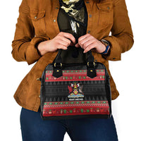 Trinidad And Tobago Christmas Shoulder Handbag Merry Xmas Coat Of Arms - Wonder Print Shop