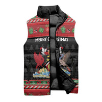Trinidad And Tobago Christmas Sleeveless Puffer Jacket Merry Xmas Coat Of Arms - Wonder Print Shop