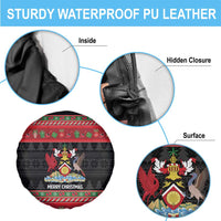 Trinidad And Tobago Christmas Spare Tire Cover Merry Xmas Coat Of Arms - Wonder Print Shop