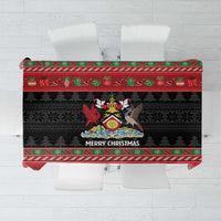 Trinidad And Tobago Christmas Tablecloth Merry Xmas Coat Of Arms - Wonder Print Shop