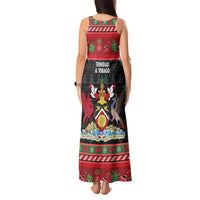 Trinidad And Tobago Christmas Tank Maxi Dress Merry Xmas Coat Of Arms - Wonder Print Shop