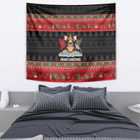 Trinidad And Tobago Christmas Tapestry Merry Xmas Coat Of Arms - Wonder Print Shop