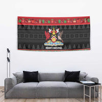 Trinidad And Tobago Christmas Tapestry Merry Xmas Coat Of Arms - Wonder Print Shop