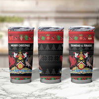 Trinidad And Tobago Christmas Tumbler Cup Merry Xmas Coat Of Arms - Wonder Print Shop