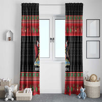 Trinidad And Tobago Christmas Window Curtain Merry Xmas Coat Of Arms - Wonder Print Shop