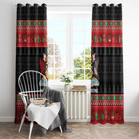 Trinidad And Tobago Christmas Window Curtain Merry Xmas Coat Of Arms - Wonder Print Shop