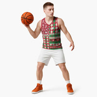 Personalized St Kitts & Nevis Cricket Christmas Basketball Jersey Merry Xmas Patriots - Wonder Print Shop